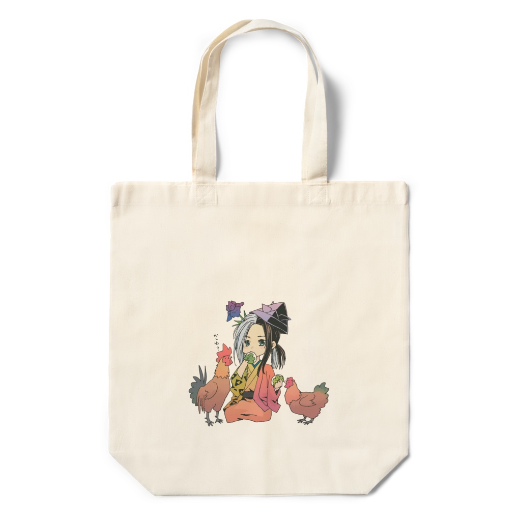 タオヅと鶏エコバッグ