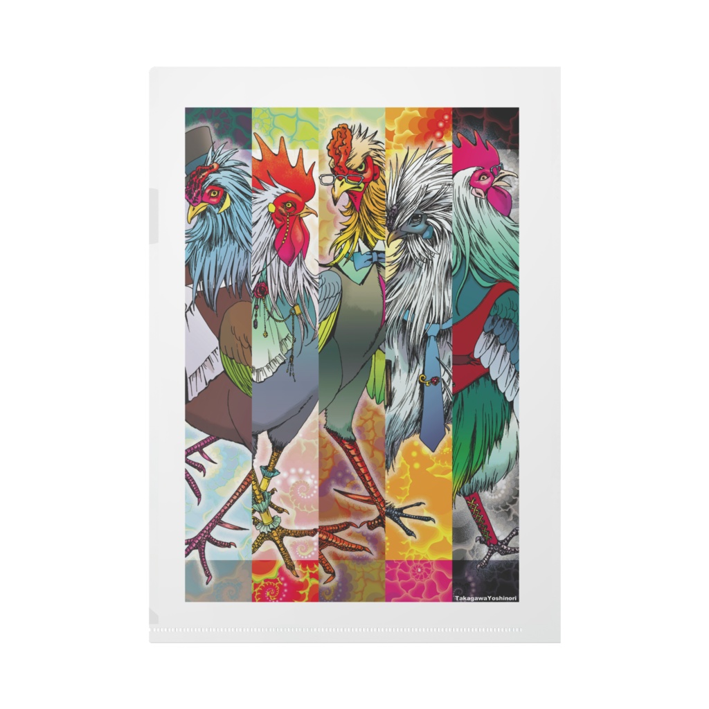 眼鏡鶏クリアファイル(A4)