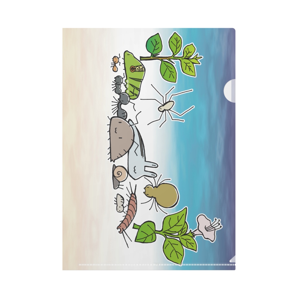 ワラジ虫観察漫画メイン虫の皆さんクリアファイル（A4）