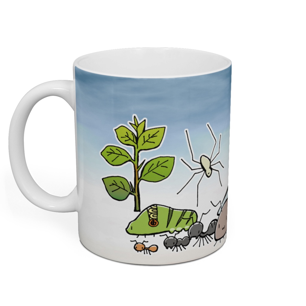 ワラジ虫観察漫画メイン虫の皆さんマグカップ