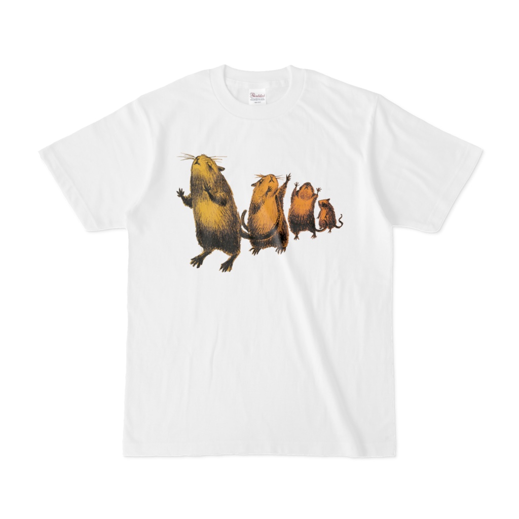 妙にカラーバリエーションの多い鼠のダンス白Tシャツ