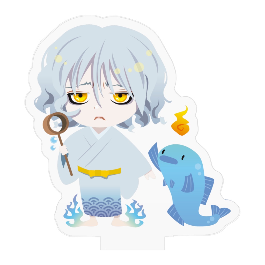 船幽霊と魚パス画アクスタ