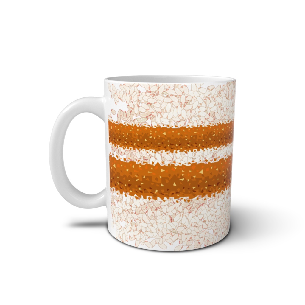 揚げ物と米マグカップ