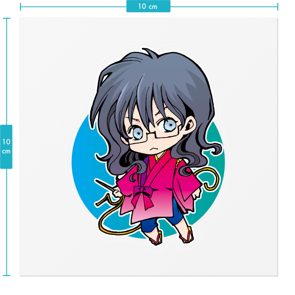 仕立て屋(天パ)クリアステッカー