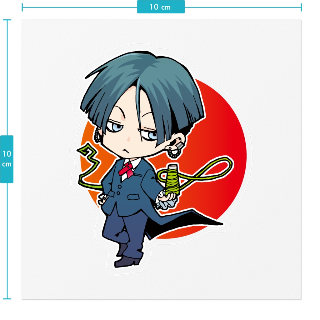 分家の子一人目クリアステッカー