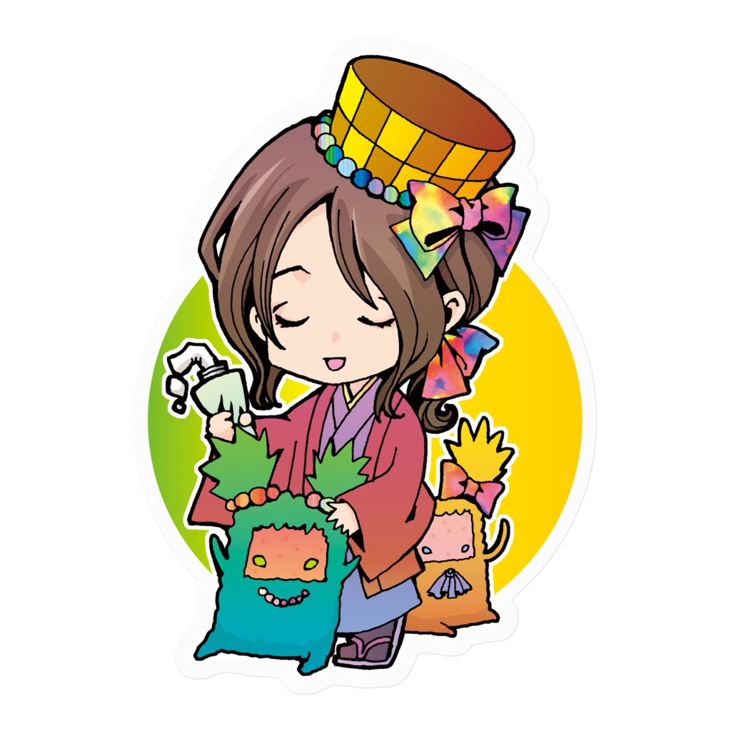 頭のモノ屋とトリハダサンクリアステッカー