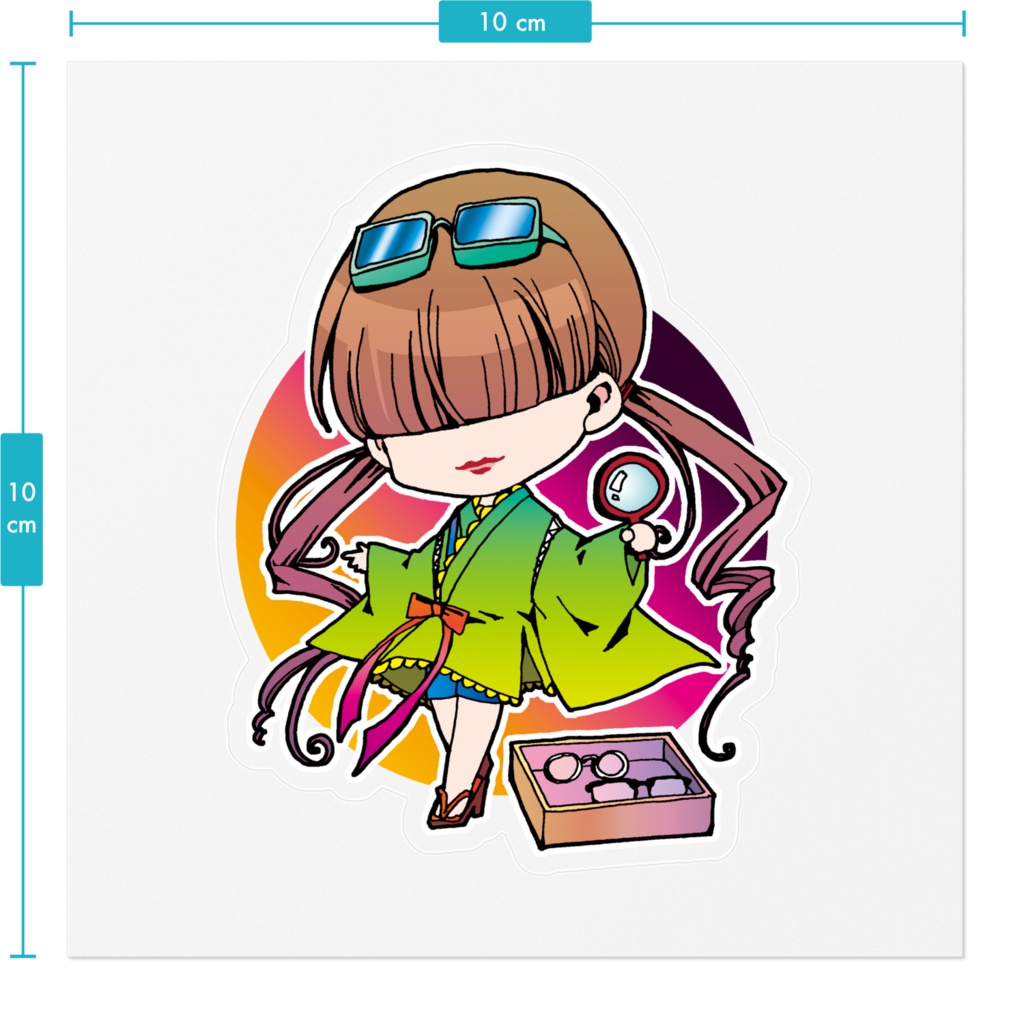 眼鏡売りクリアステッカー