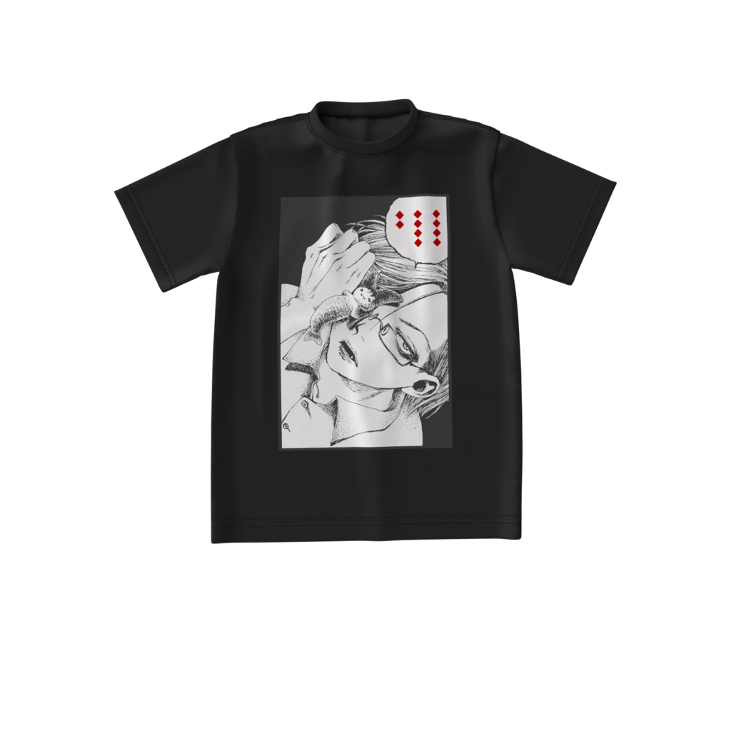 カリンくん（仮）ビッグシルエット黒Tシャツ