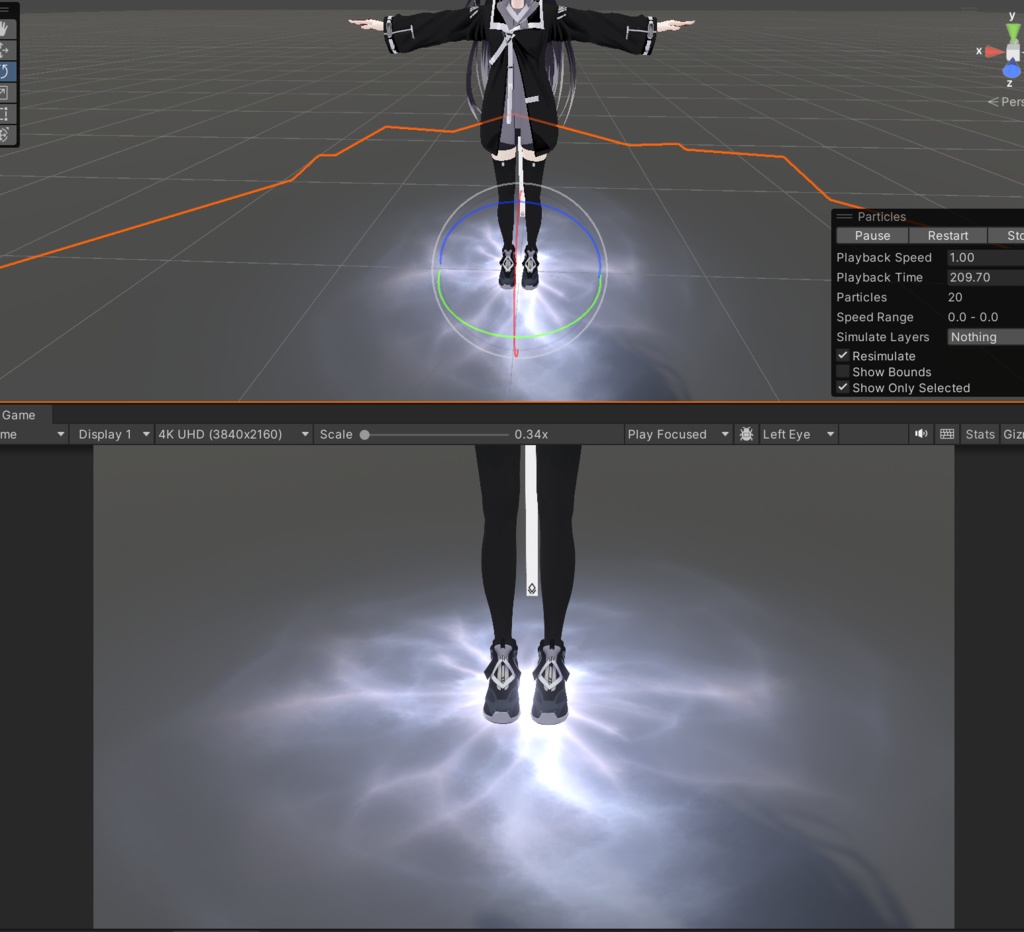 床オーラ効果。 floor aura effect.