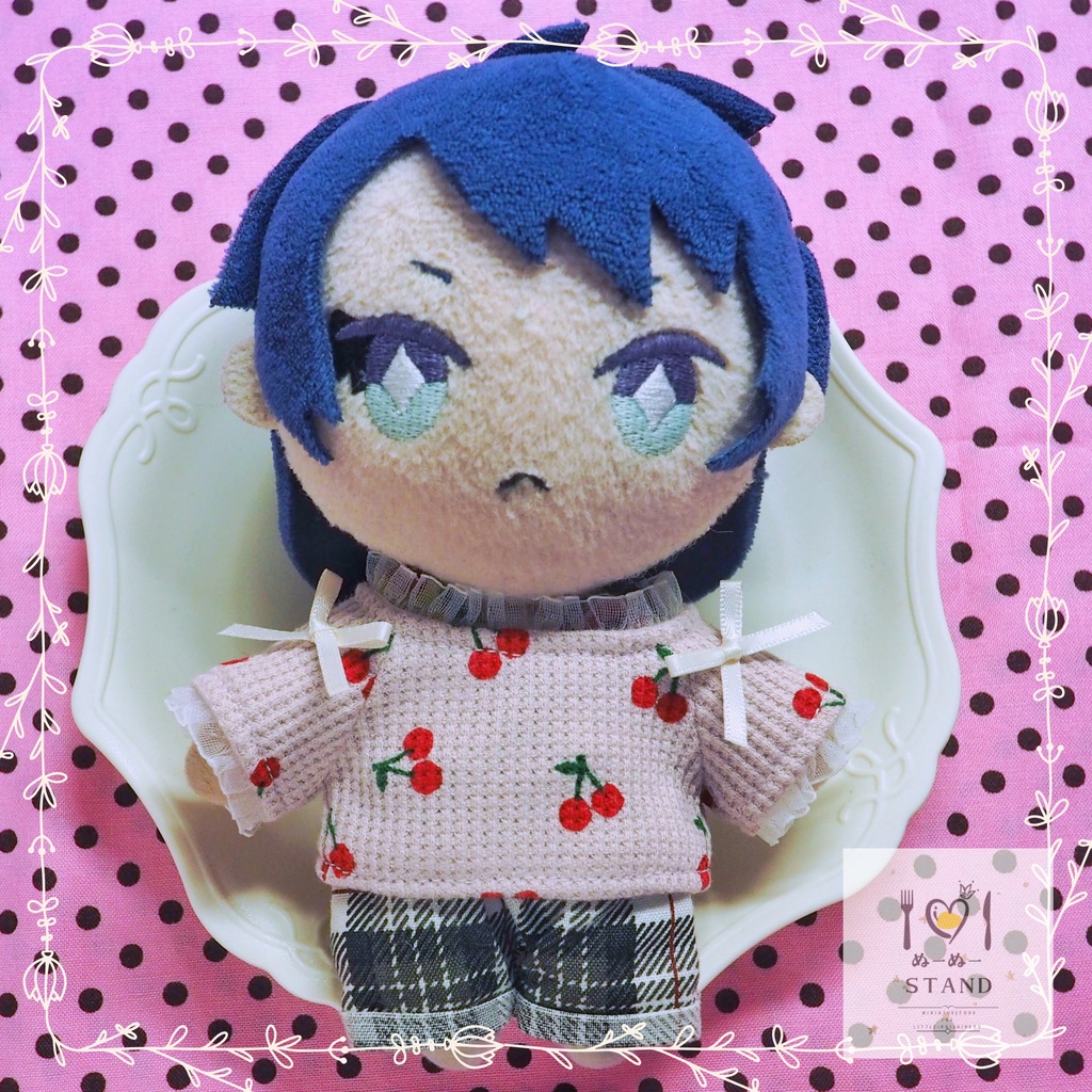 【16cmぬい用】ちぇりぼんトップス