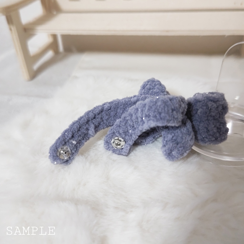 キラキラニット帽&リボンマフラー