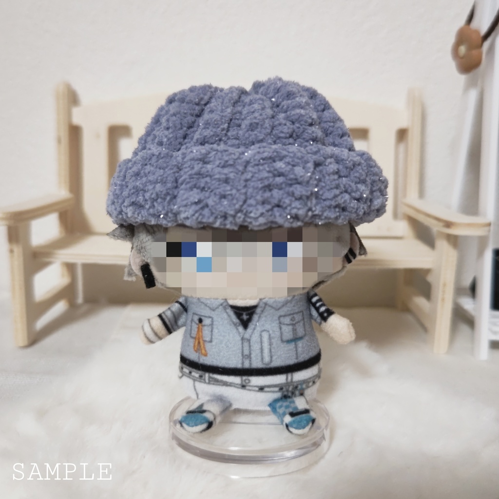 キラキラニット帽&リボンマフラー