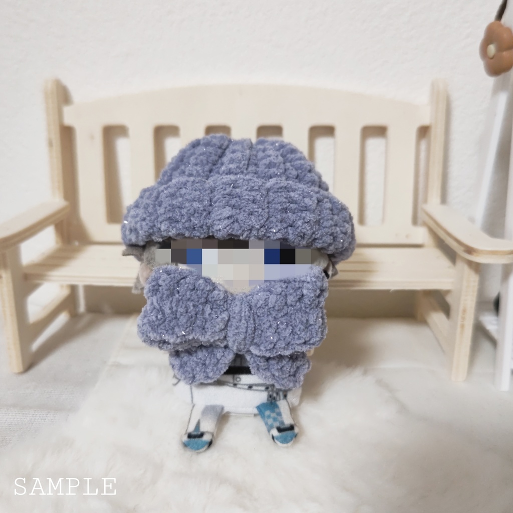 キラキラニット帽&リボンマフラー