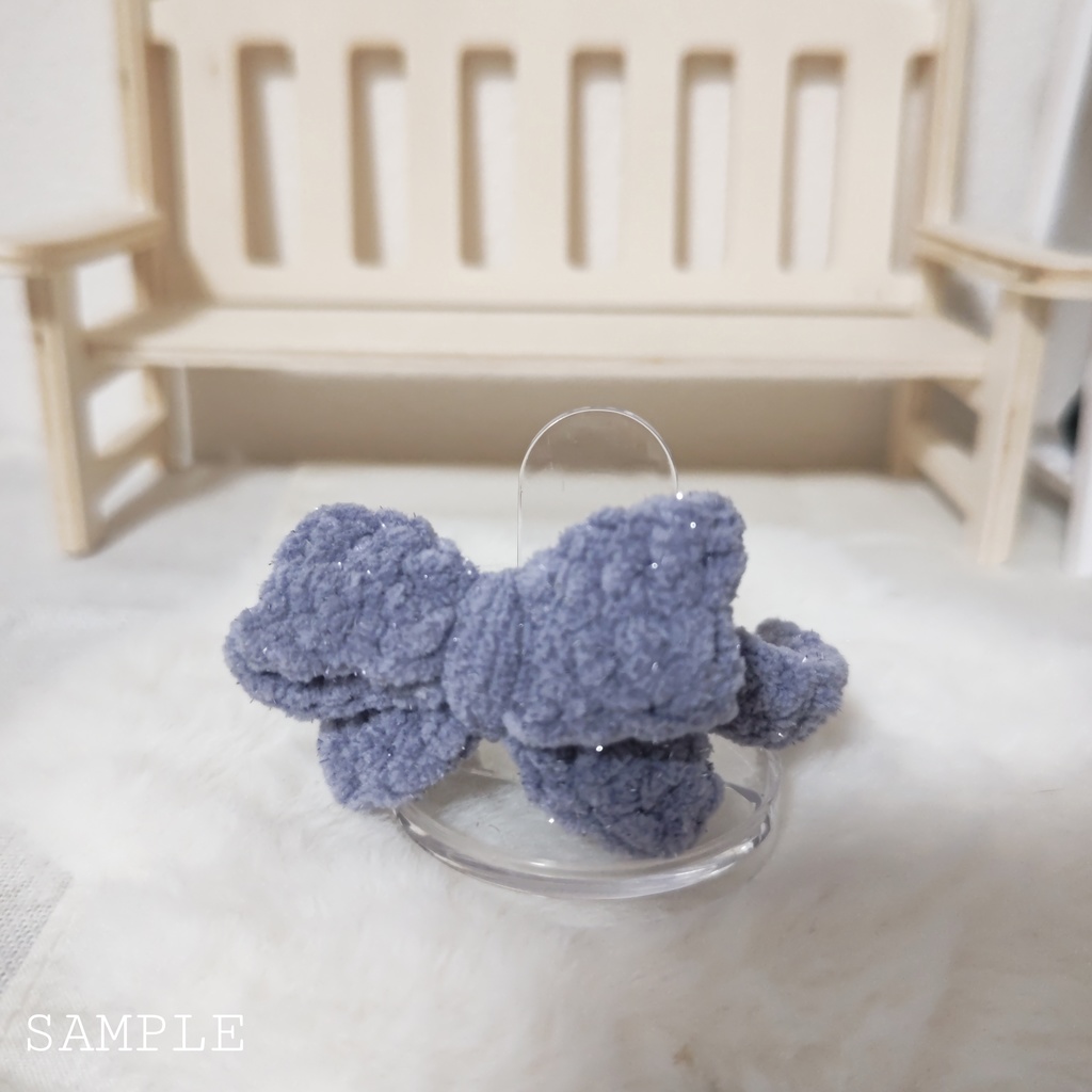 キラキラニット帽&リボンマフラー