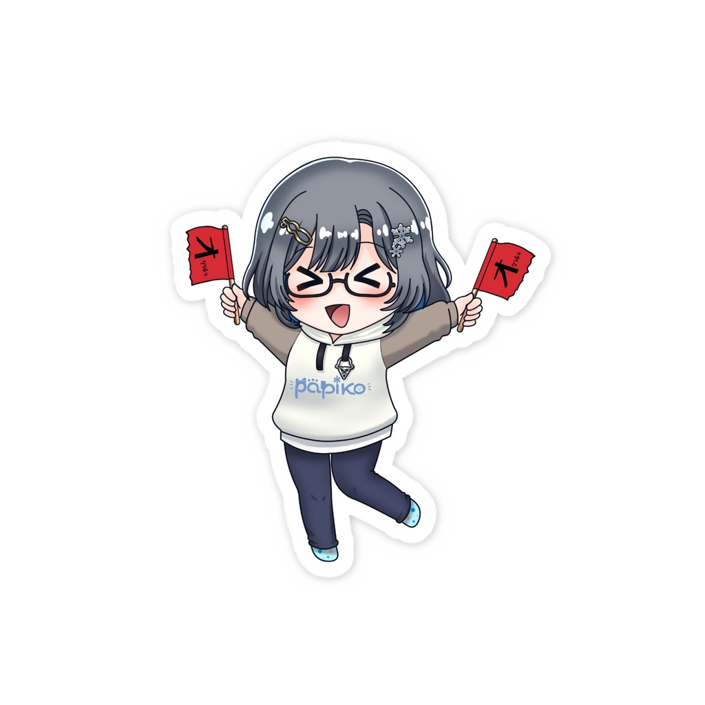 オクラホマくんふりふりスマホステッカー