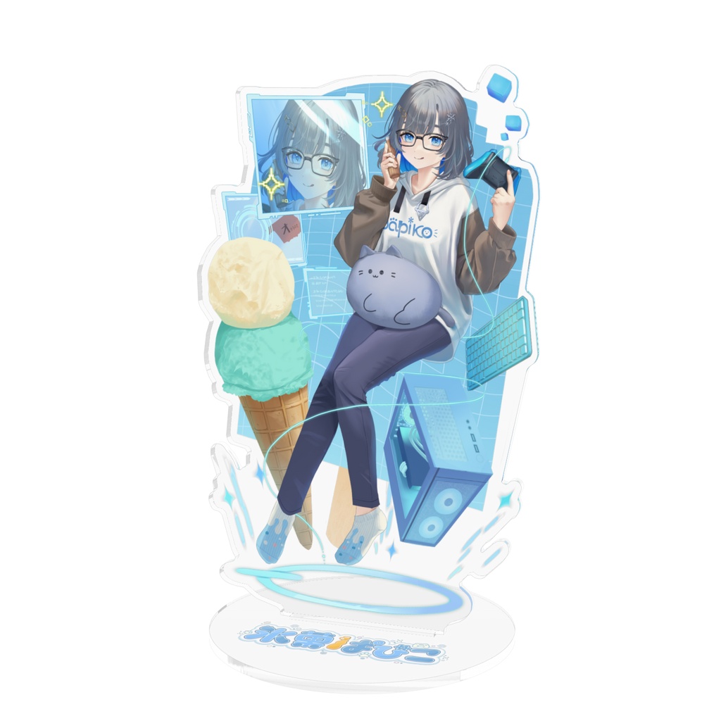 氷菓ぱぴこキービジュアルBIGアクリルフィギュア