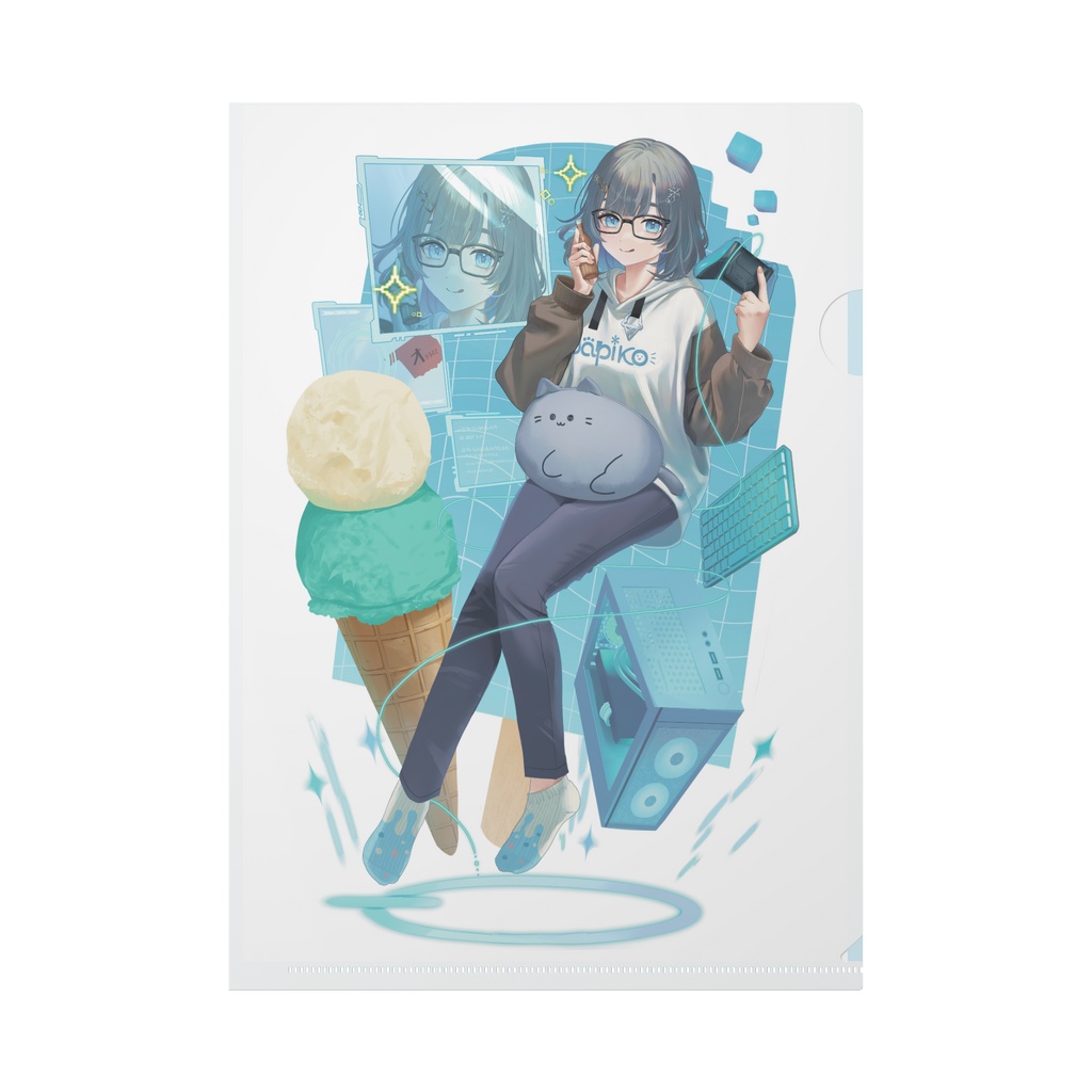 氷菓ぱぴこキービジュアルクリアファイル