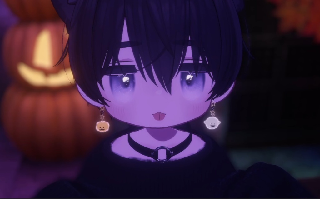 【3Dモデル】new!ゆらゆらHalloweenイヤリング【PB対応】