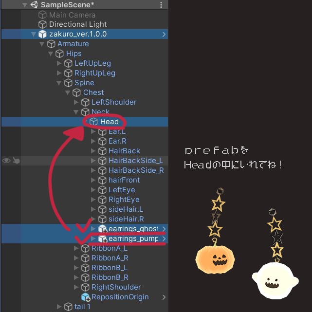 【3Dモデル】new!ゆらゆらHalloweenイヤリング【PB対応】