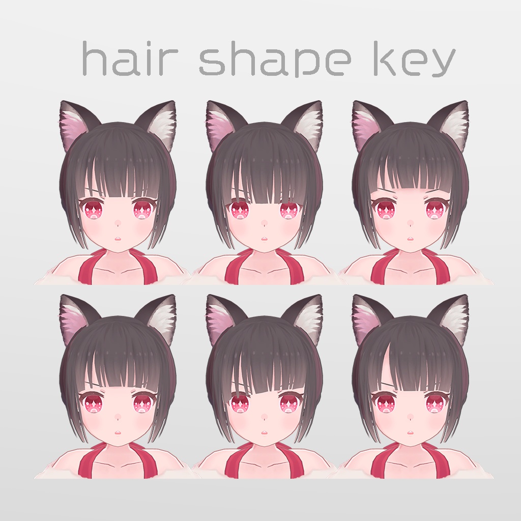 【3Dモデル】ねこみみしょーと【髪型】