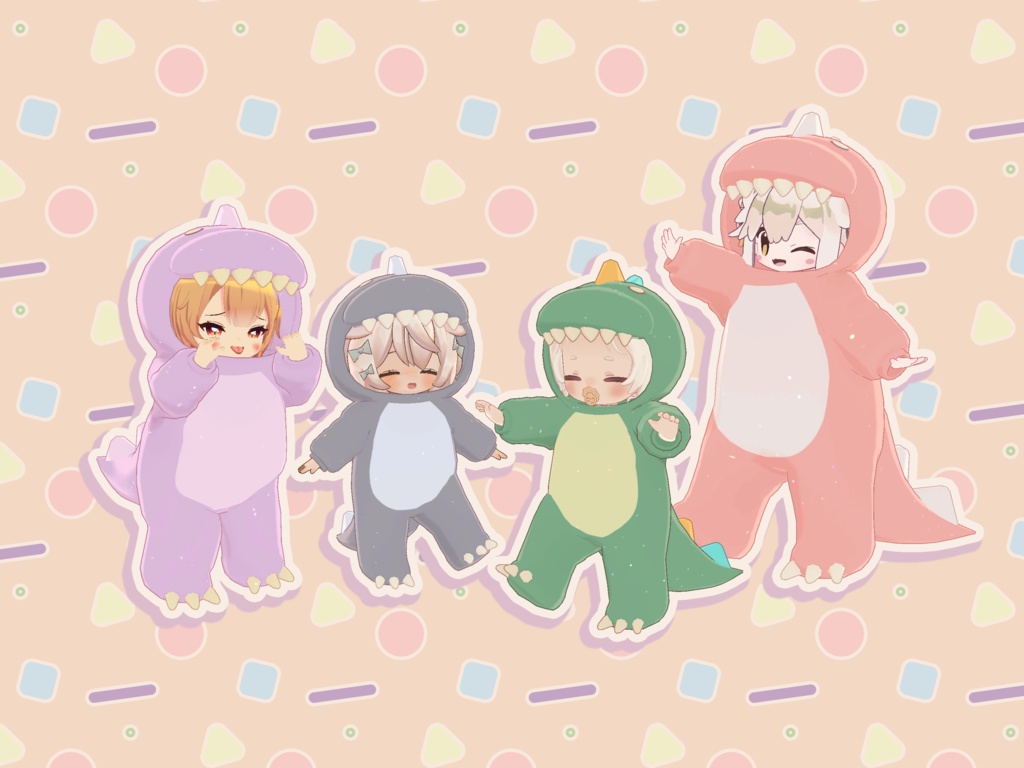 【3D衣装】きょうりゅうきぐるみ✦8キャラ対応✦【PB対応】