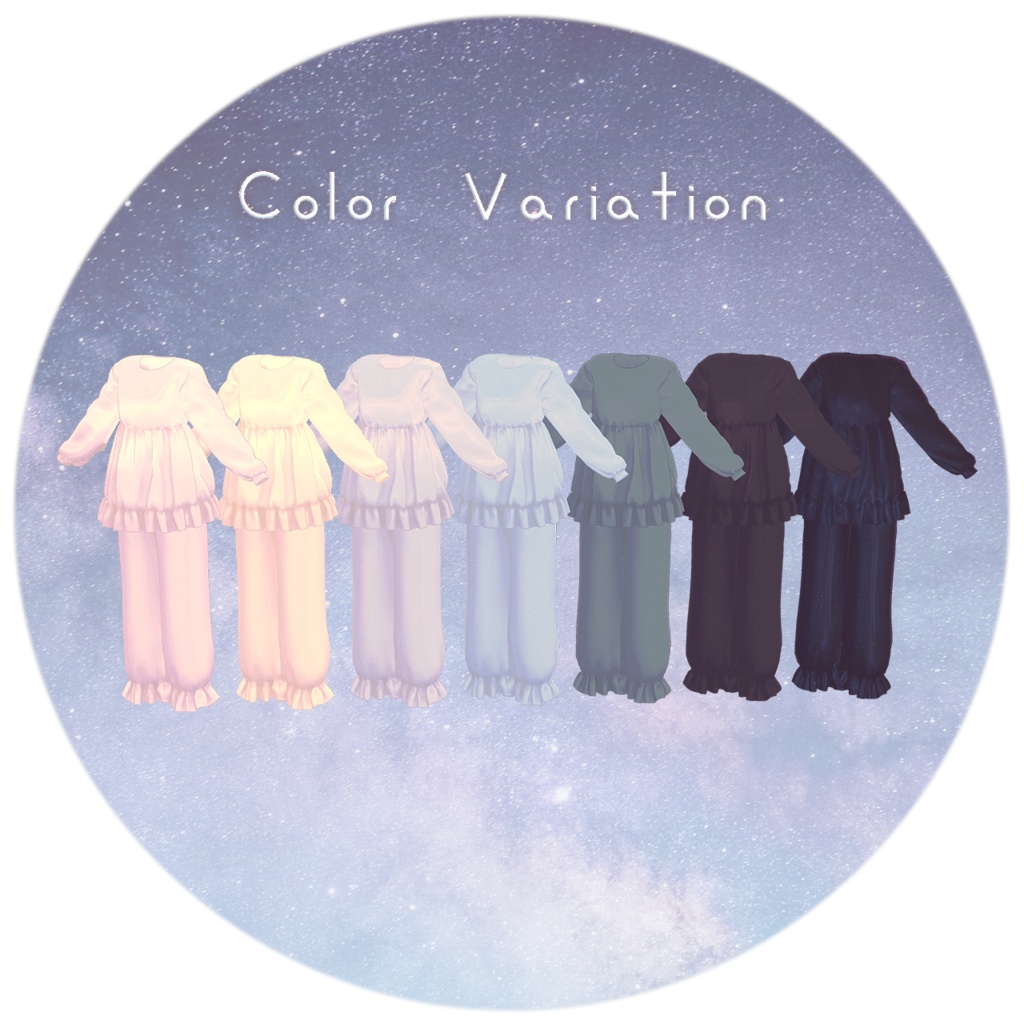 【3D衣装】少女パジャマ&枕✦17キャラ対応✦