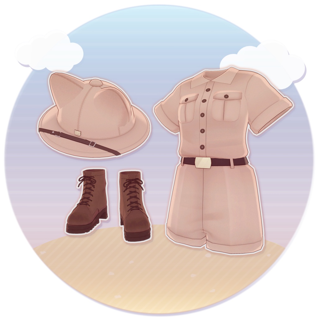 【3D衣装】にゃんこ探検隊✦10キャラ対応✦