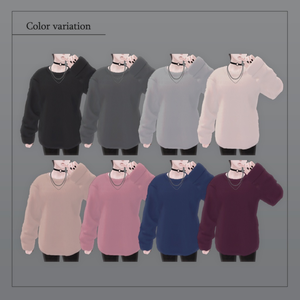 【相楽/水瀬/碼希 対応】Men's Knit Chokers