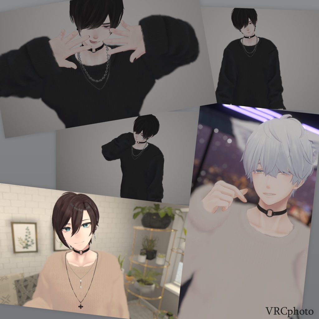 【相楽/水瀬/碼希 対応】Men's Knit Chokers