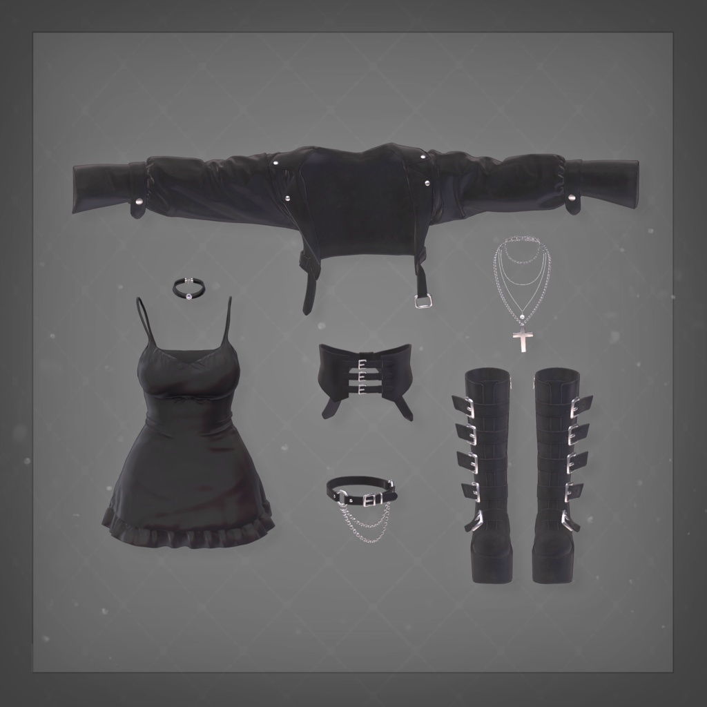 【3D衣装】Charm Leather✦6キャラ対応✦