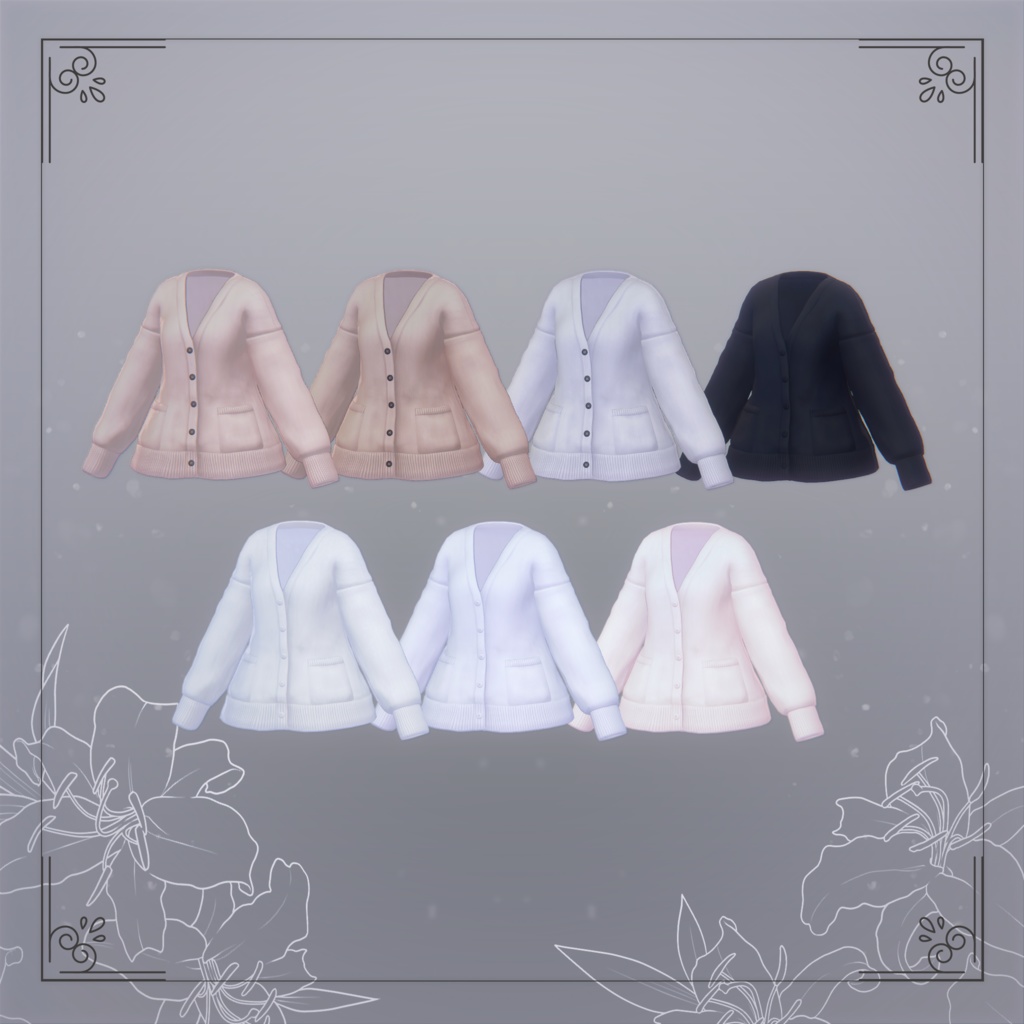 【3D衣装】セーラー服&カーディガン✦10キャラ対応✦