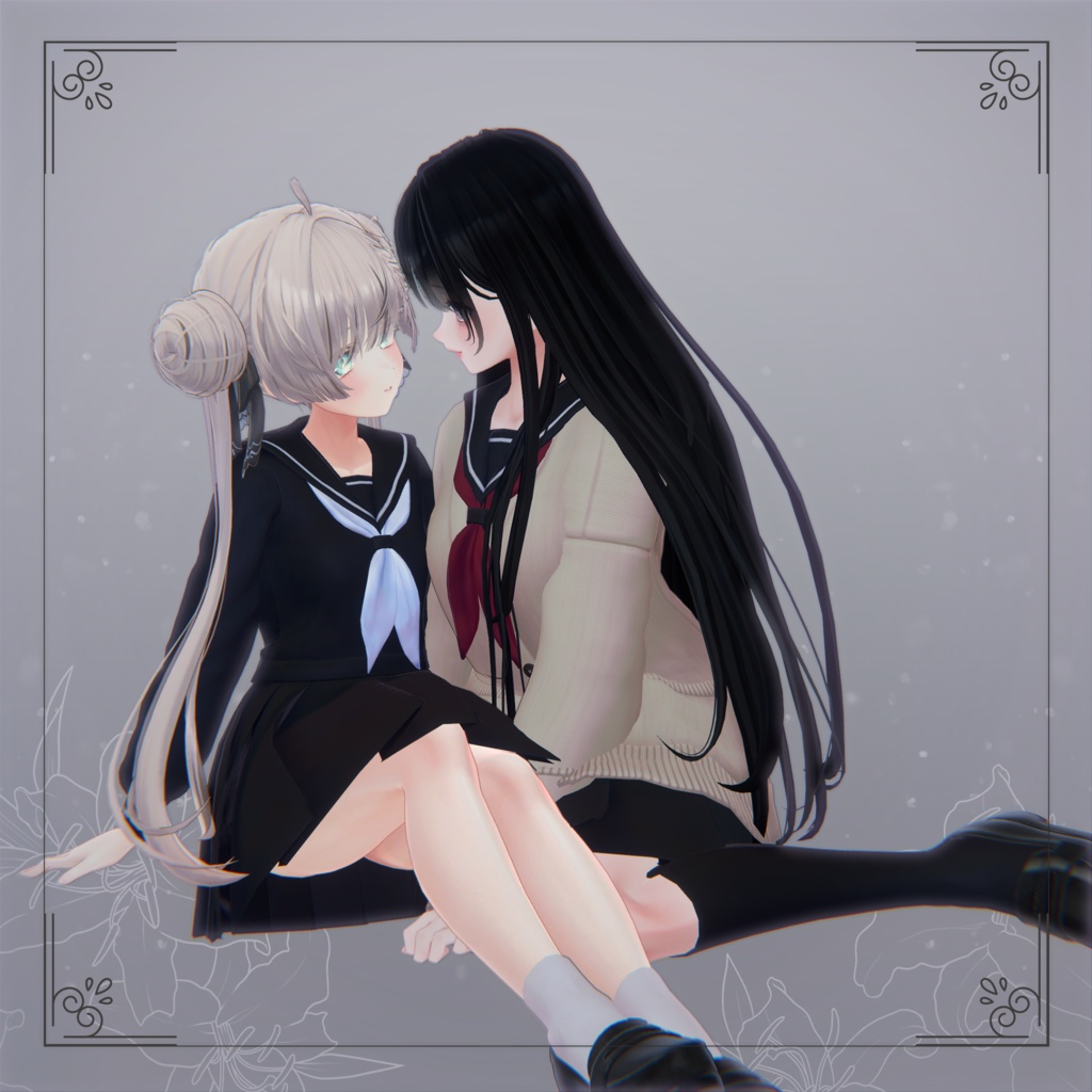 【3D衣装】セーラー服&カーディガン✦10キャラ対応✦