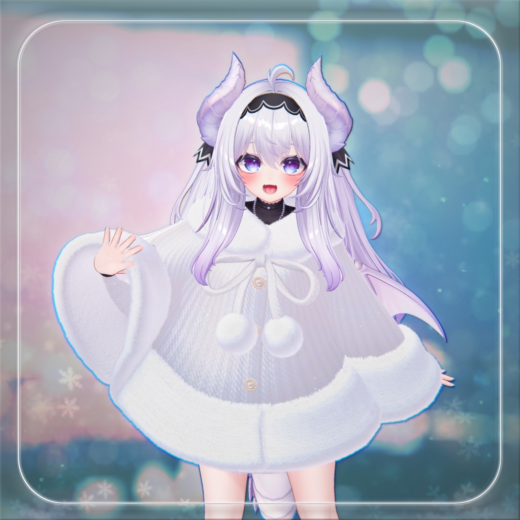 【3D衣装】ふわふわポンチョ✦11キャラセミ対応✦