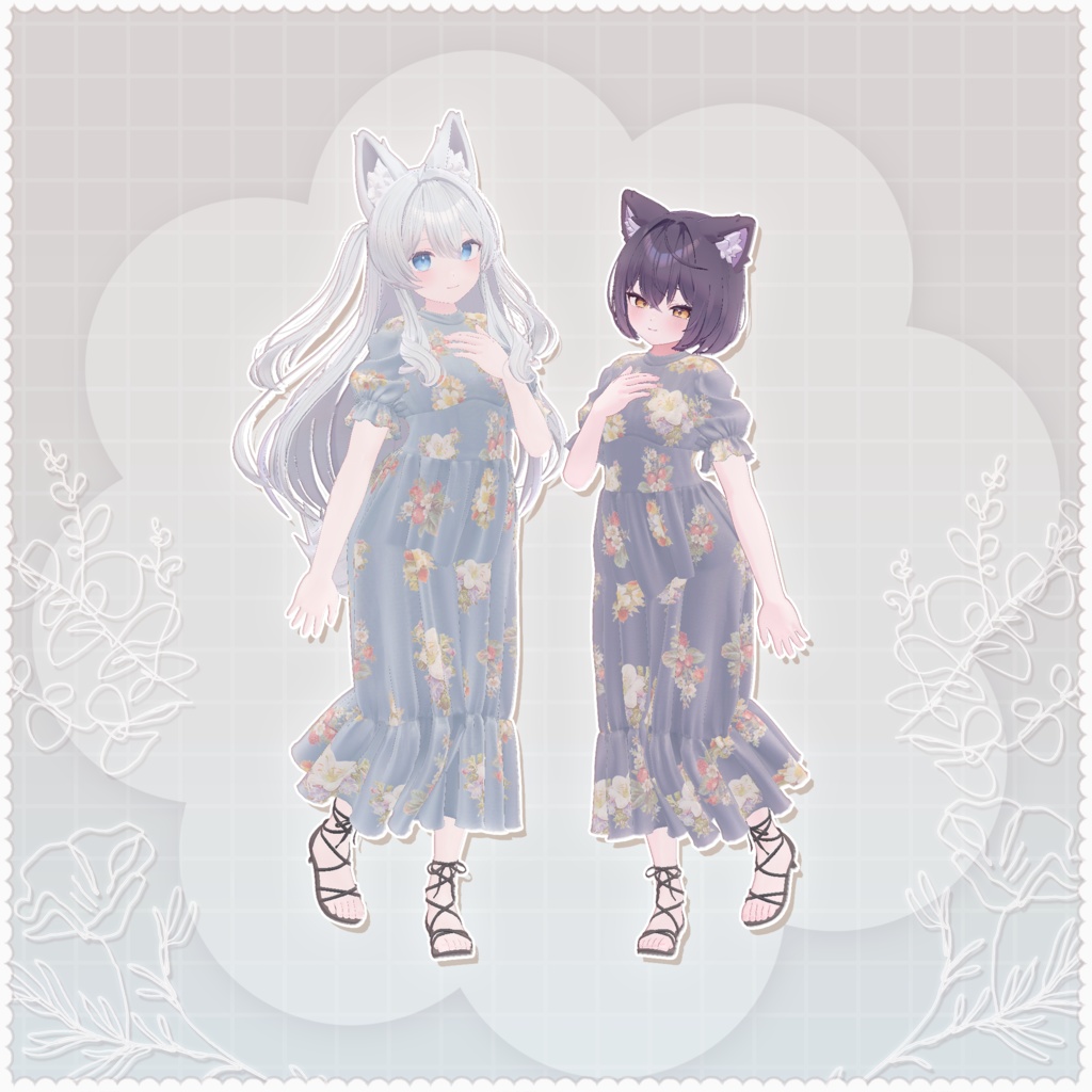 【3D衣装】春風ワンピース✦12キャラ対応✦