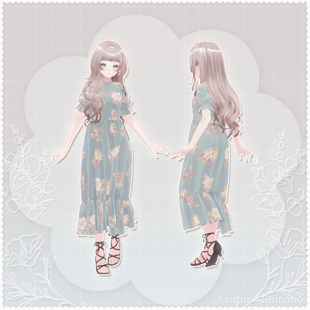 【3D衣装】春風ワンピース✦12キャラ対応✦