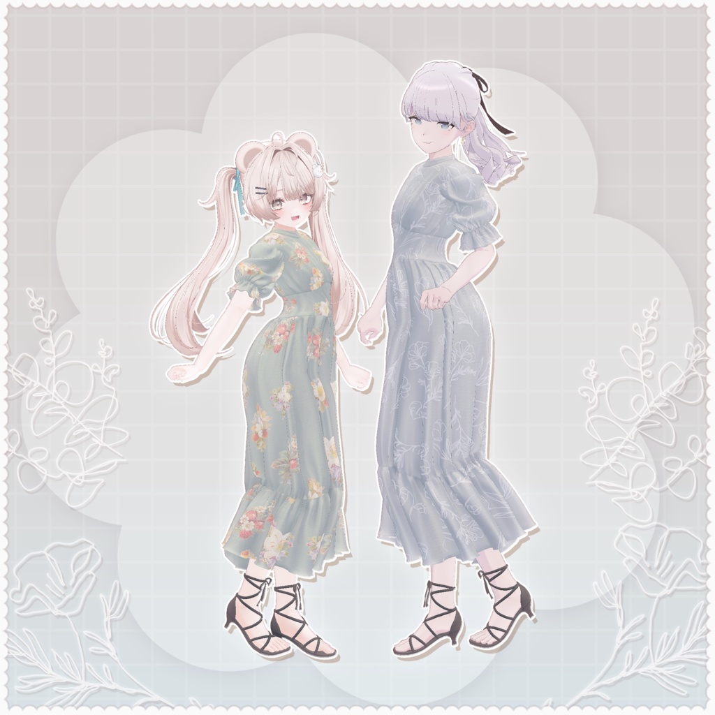 【3D衣装】春風ワンピース✦12キャラ対応✦