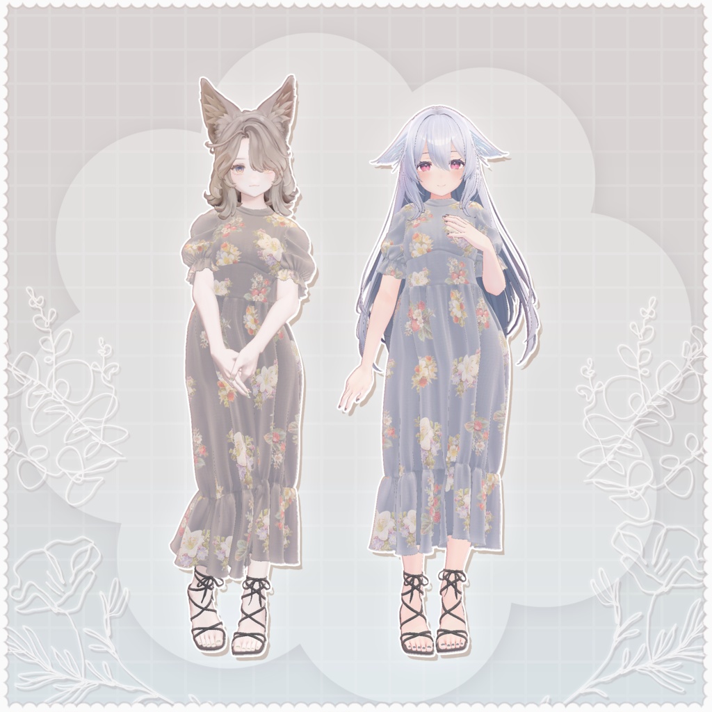 【3D衣装】春風ワンピース✦12キャラ対応✦