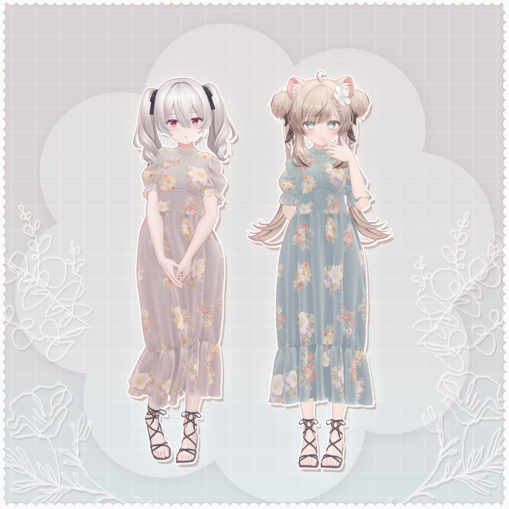 【3D衣装】春風ワンピース✦12キャラ対応✦