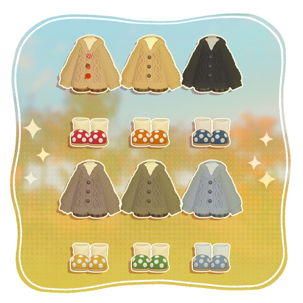 【3D衣装】ふわふわ秋ニット✦キプフェル・まめひなた対応✦