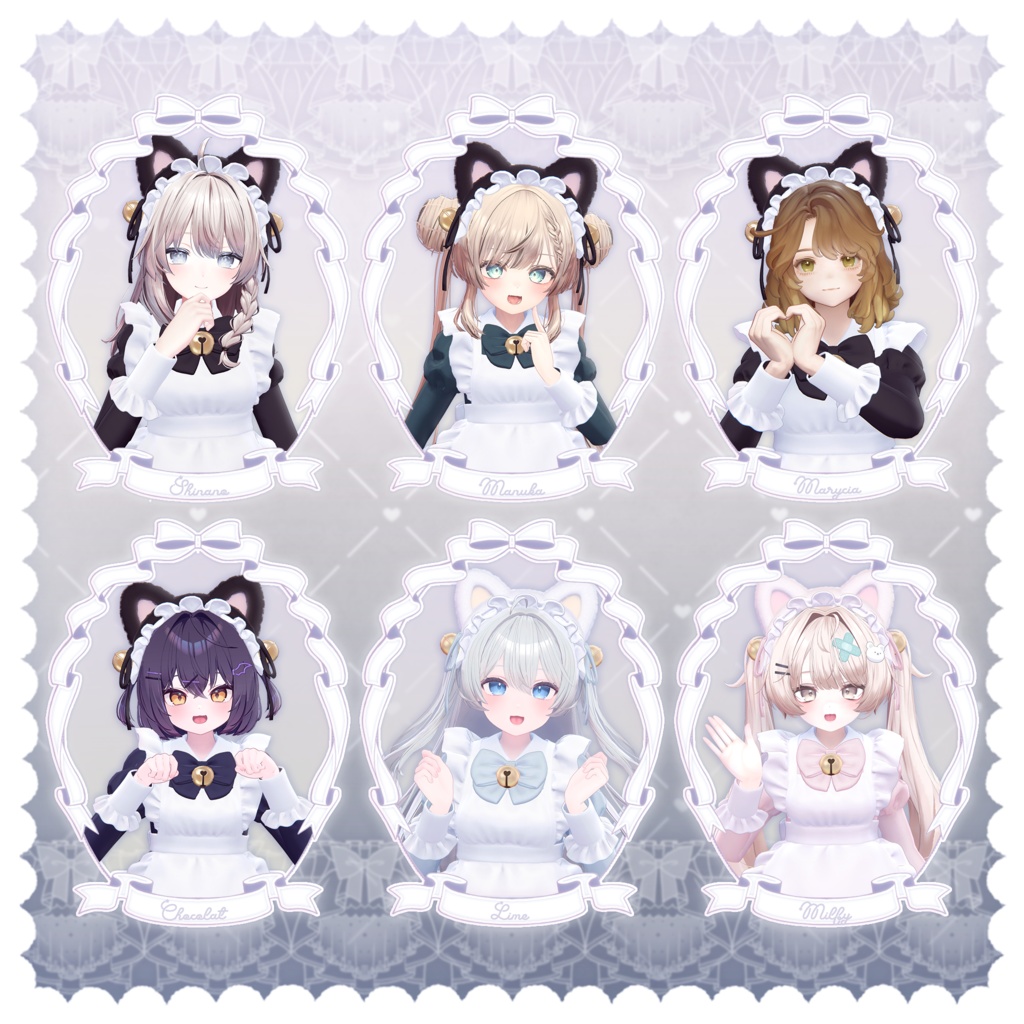 【3D衣装】ねこめいど -NECOMAID- ✦10キャラ対応✦