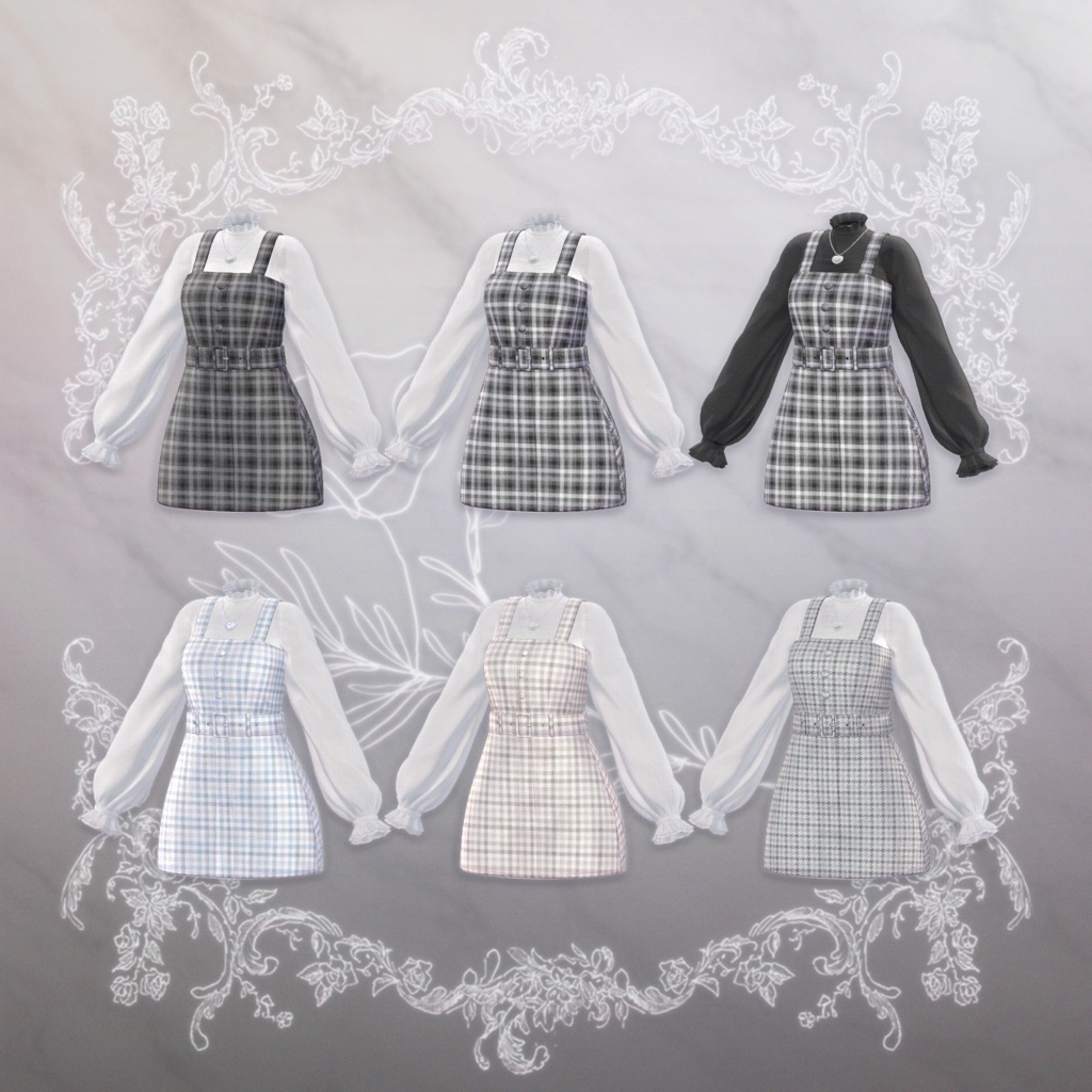 【3D衣装】BloomyCheck ✦9キャラ対応✦【発売記念SALE】