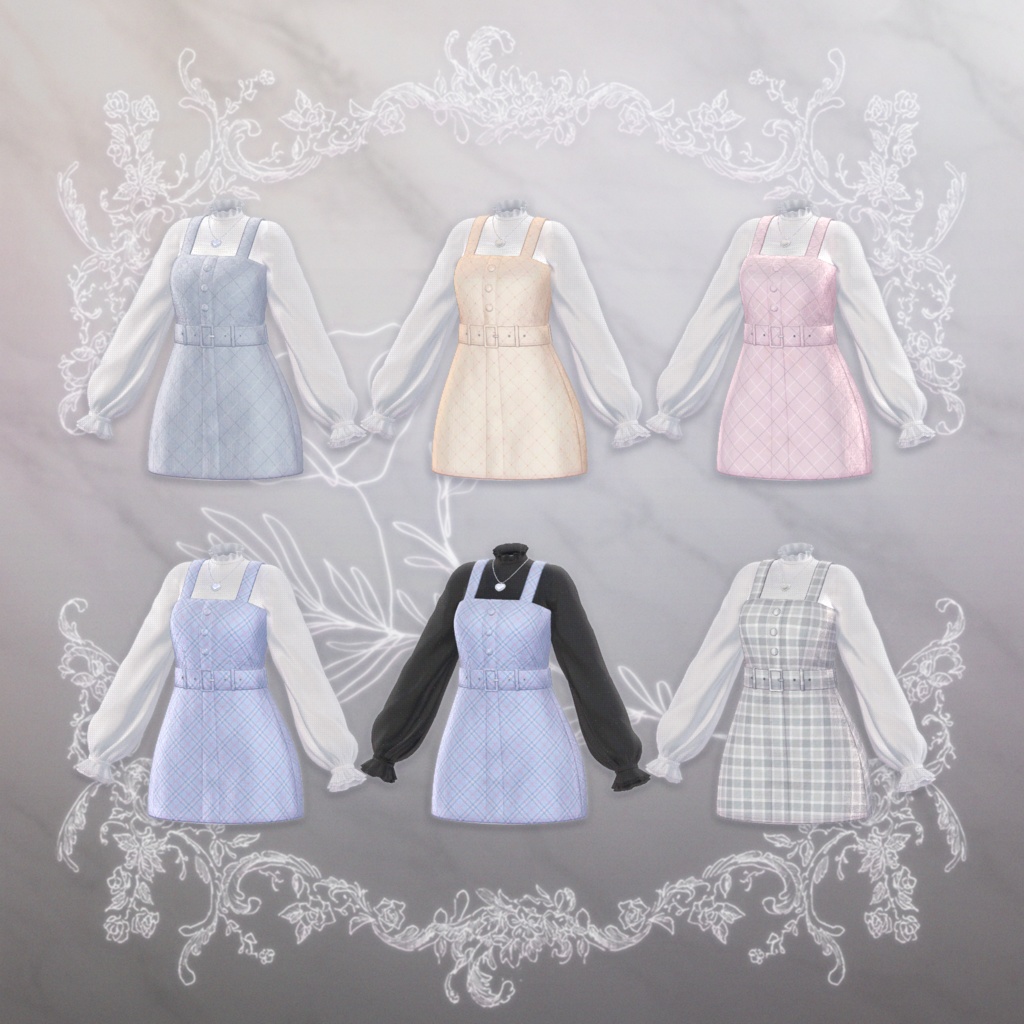 【3D衣装】BloomyCheck ✦9キャラ対応✦【発売記念SALE】