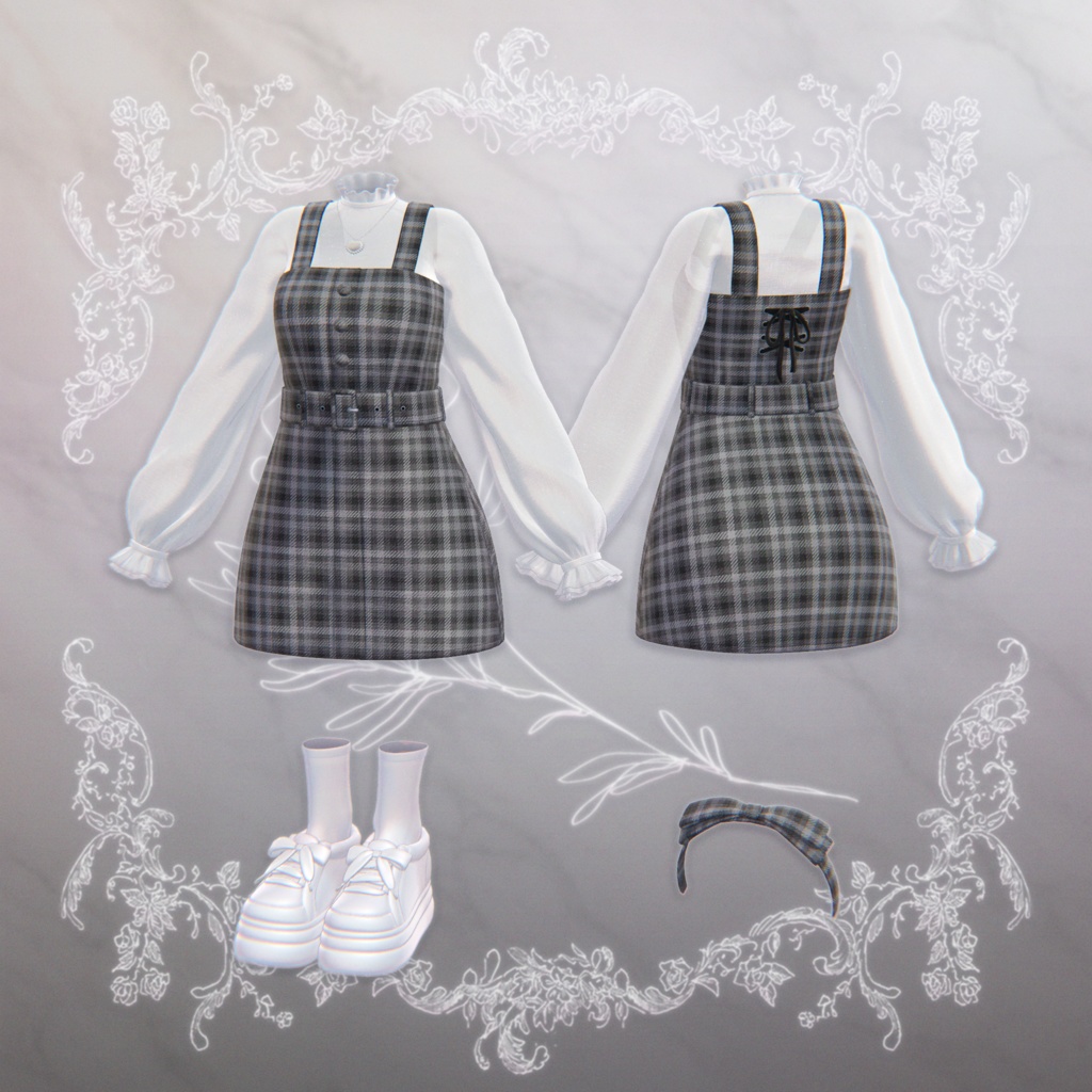 【3D衣装】BloomyCheck ✦9キャラ対応✦【発売記念SALE】