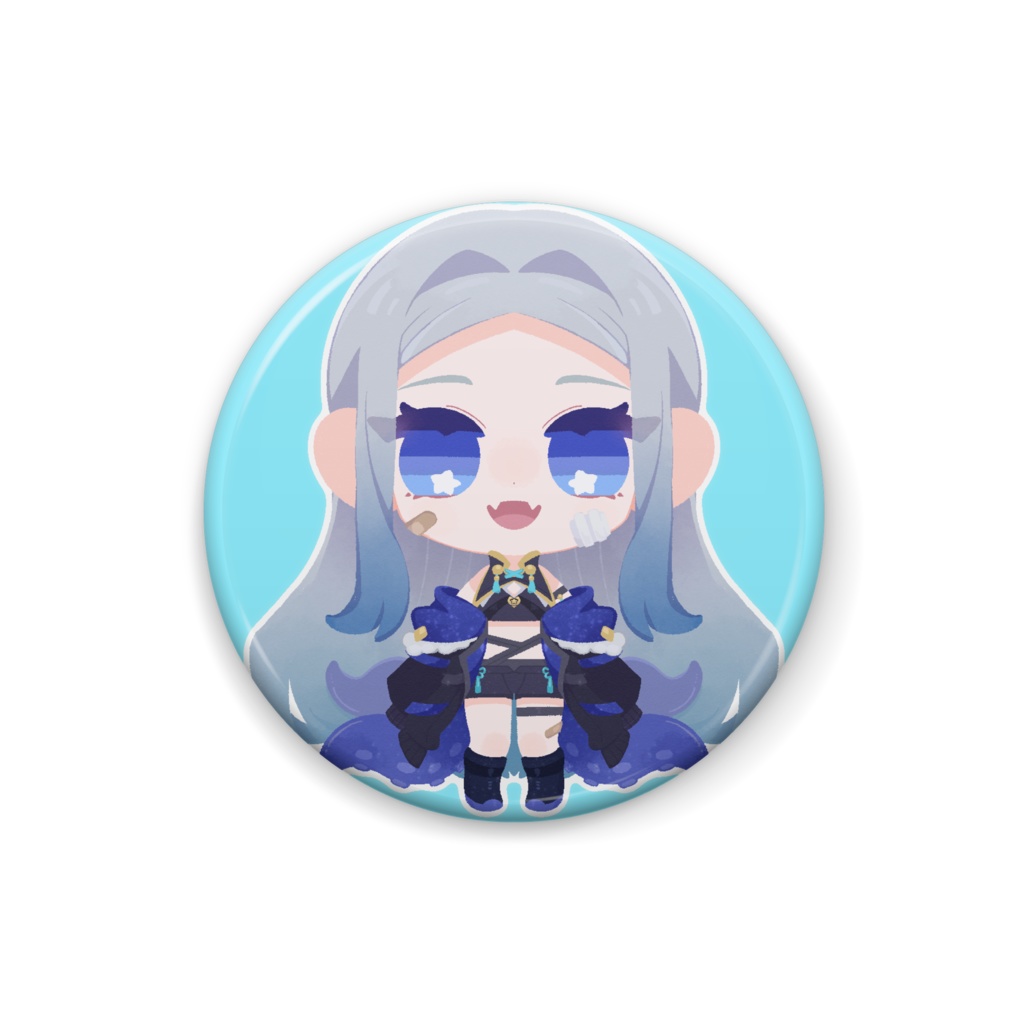月野ルネ🌙🩵👾にこにこかわいい缶バッジ