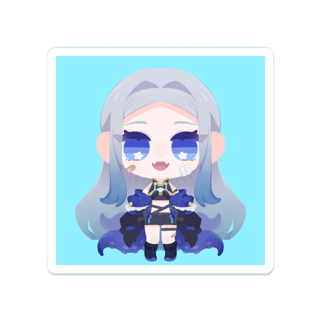 月野ルネ🌙🩵👾かわいくてクリアなアクリルバッジ
