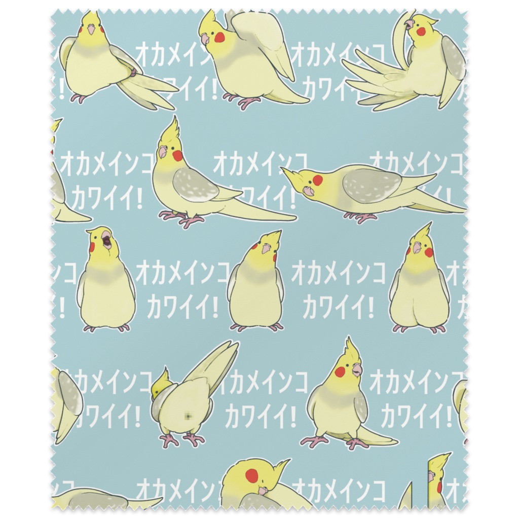 ｵｶﾒｲﾝｺｶﾜｲｲ!メガネ拭き コンプラ対応ver.（ブルー）