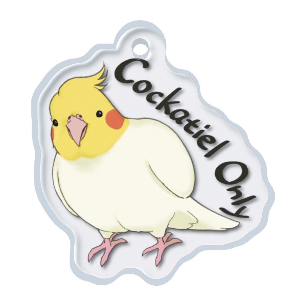 オカメインコのめじるしチャーム(English ver.)
