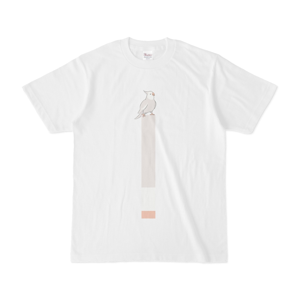 オカメインコカラーバーTシャツ(ホワイトフェイス)
