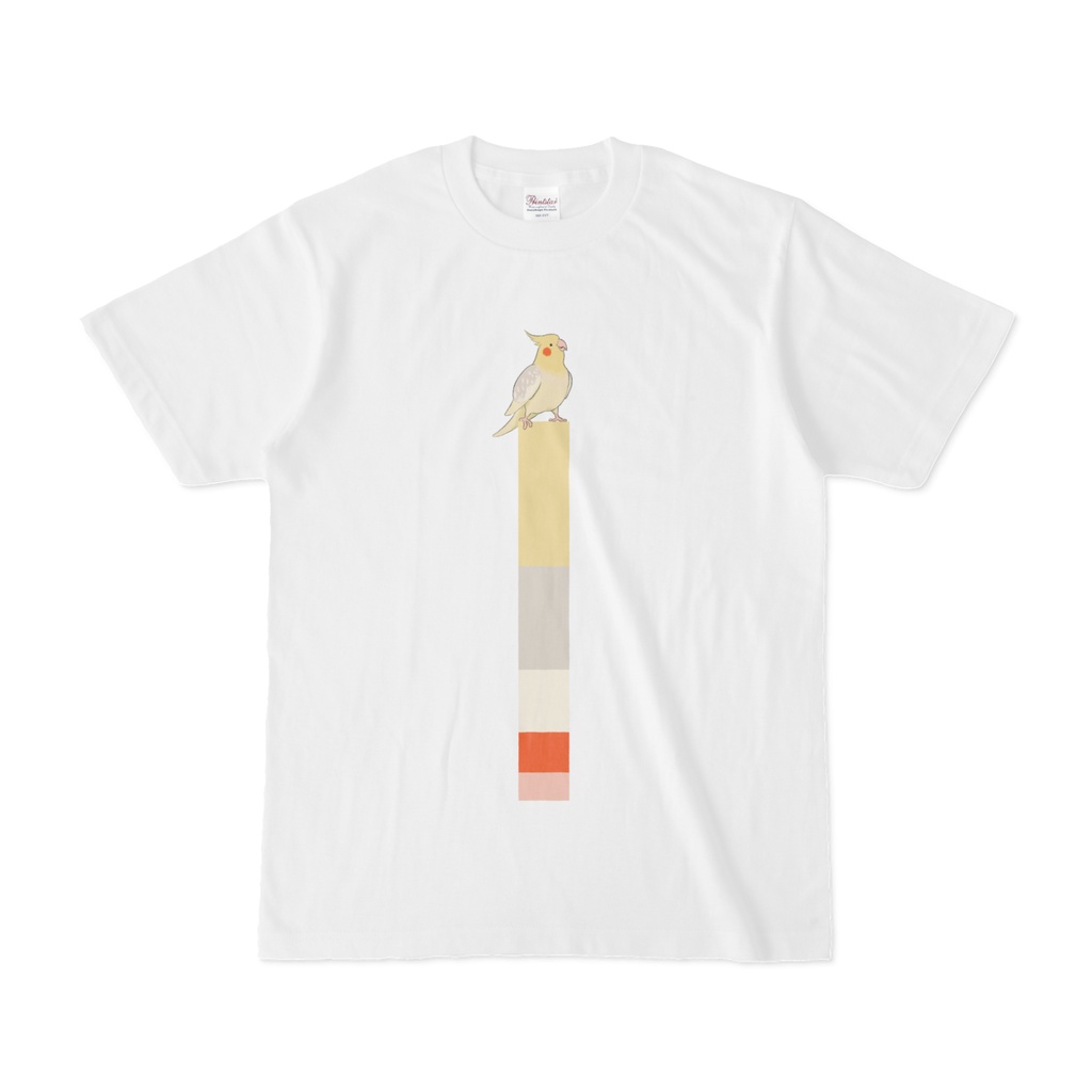 オカメインコカラーバーTシャツ(シナモンパールパイド)