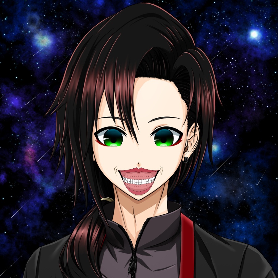 にっこり歯茎むき出し笑顔